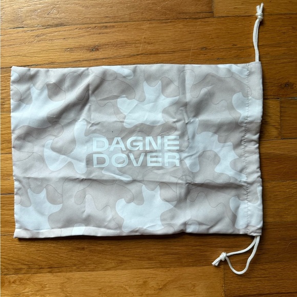 DAGNE DOVER Tan White Drawstring Small Dustbag - Picture 1 of 2